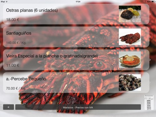 App del restaurante Pasaje desarrollada por Mr Turismo.