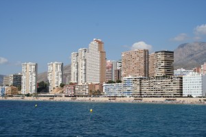 La misma playa de Poniente, hoy en día