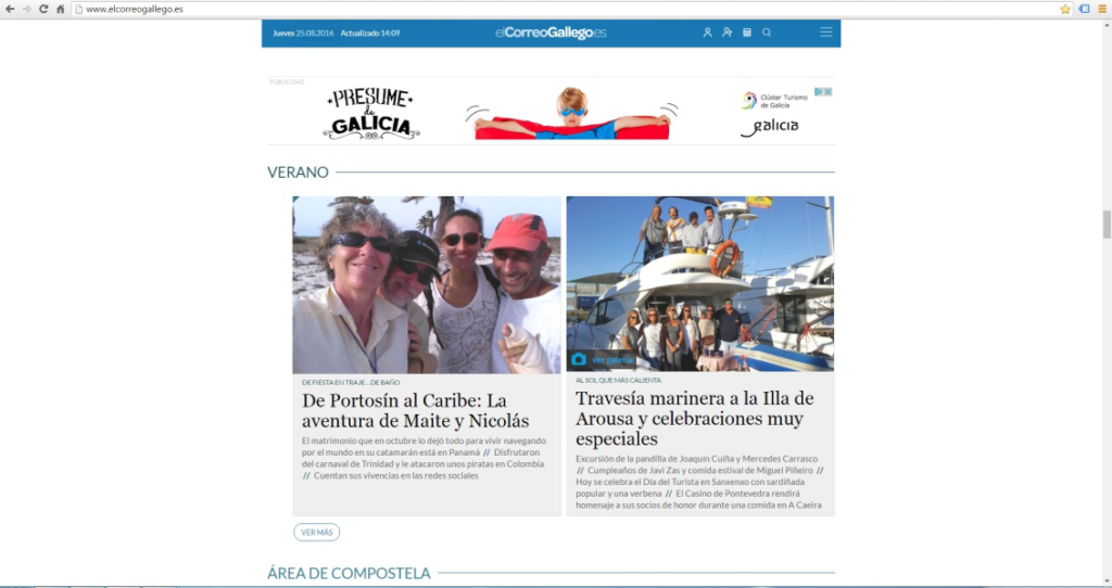 Campaña Presume de Galicia en El Correo Gallego